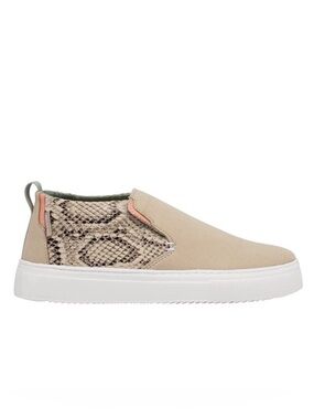 Hey Dude Peyton Women's Slip-on Shoe in Snake Beige Size 8